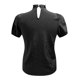 thumbnail image 4 of Gibobby Blusa de Trabajo de Manga Corta Camisa casual manga corta con cuello levantado color sólido para mujer(Negro,CH), 4 of 5