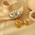 thumbnail image 2 of 18K Karat Gold Plated Earrings for Women Double Drop Stainless Steel Earrings Jewelry for Her Birthday Gift, 2 of 6