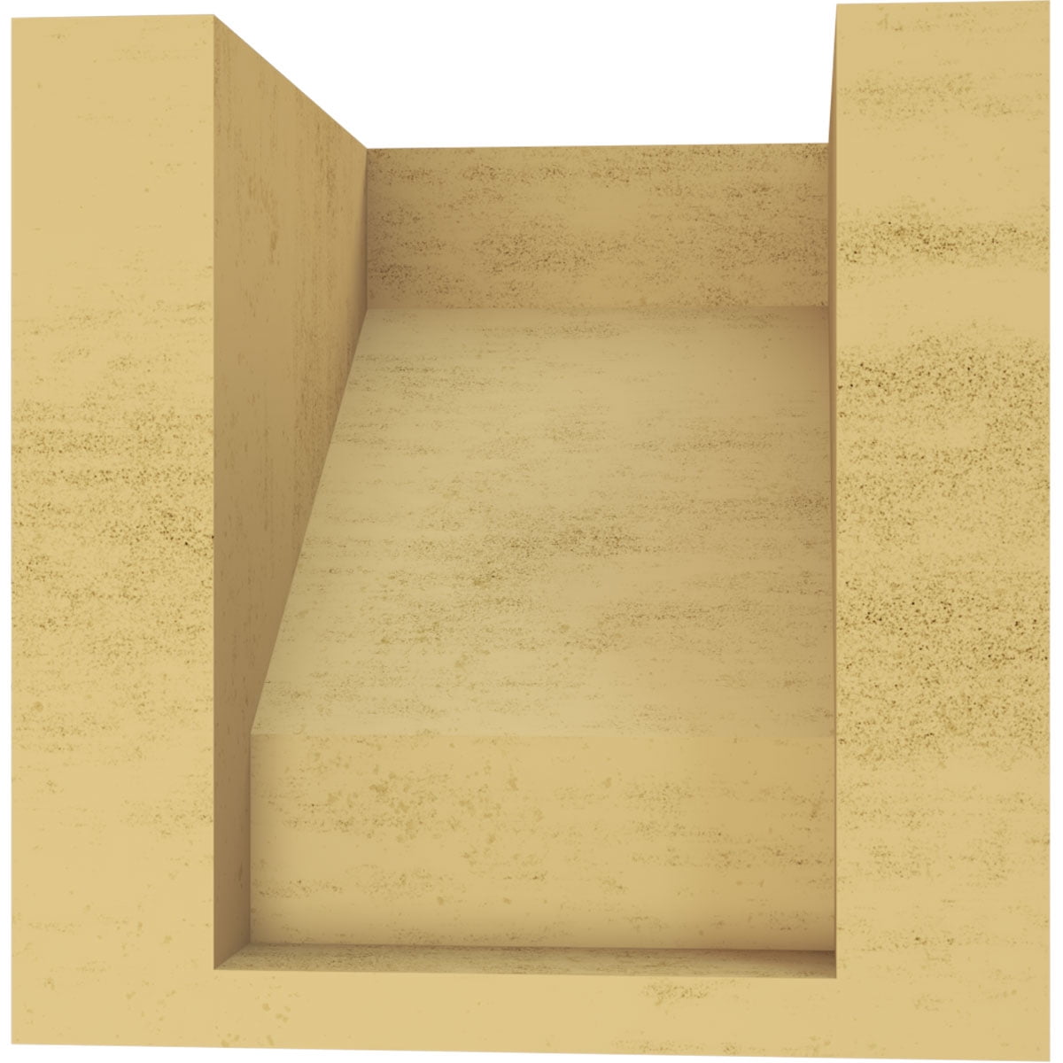 5"W x 5"D x 5"H Wide Clemmons Rough Cedar Woodgrain TimberThane Corbel, Primed Tan