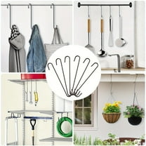 12 inch 6-piece steel S-shaped garden plant, basket, lantern, and decoration hooks