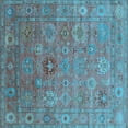thumbnail image 1 of Ahgly Company Indoor Square Oriental Light Blue Industrial Area Rugs, 5' Square, 1 of 4