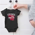thumbnail image 5 of PACMAN Wisconsin State Leveling Up Romper Boys or Girls Infant Baby Brisco Brands NB, 5 of 6