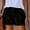 Black, variant on Vivianyo HD Women's High-Waisted Jean Shorts Woman Summer Solid Color Pocket Jeans Cowboy Pants Female Tassel Bandage Bottom Casual Shorts