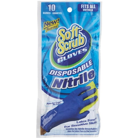11110-26 Disposable Nitrile Gloves, Latex & Powder Free, Blue, One Size, 10-Ct. - Quantity 1