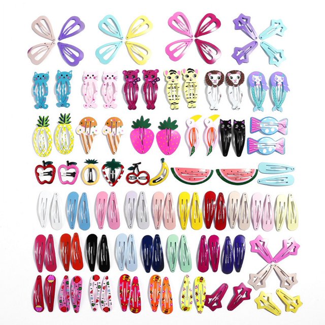 106 Piezas Pinzas para el Cabello Lindas Pinzas para el Cabello para Niña Pinzas para el Cabello de Metal Pasadores a Presión Múltiples Estilos Horquillas Pequeñas Accesorios para el Cabello para Niño
