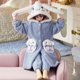 thumbnail image 3 of Anime Sanrios Kuromi Autumn Winter Children's Plush Pajamas Robe Cinnamoroll Melody Y2K Kawaii Girl Cute Hooded Thicken Homewear, 3 of 5
