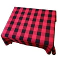 thumbnail image 2 of Polyester Poplin Gaberdine Durable Tablecloth Buffalo Checkered Plaid Red and Black, 2 of 4