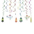 thumbnail image 2 of XWSHYW Adornos Colgantes Adornos Colgantes Navideños En Espiral, 12 Piezas de Papel Aluminio, para Colgar En El Techo, para Fiestas En El Jardín, 2 of 2