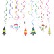 thumbnail image 4 of Xihbxyly Adornos Navideños Colgantes con Espirales, Diseño Festivo de Muñeco de Nieve y Copos de Nieve, Fácil de Instalar, Adornos de Aluminio de Primera Calidad, Decoración Navideña para Interiores, 4 of 7