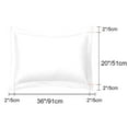 thumbnail image 2 of PiccoCasa Soft 1800 Microfiber Oxford Pillowcases 2Pcs, Standard White, 2 of 8