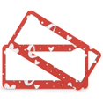 thumbnail image 2 of License Plate Frames Spring Love Heart Red Auto Car Accessories Tag 2 Pieces White Hearts Romantic Decorative Aluminum Metal License Plate Cover for Women Men US Vehicles, 2 of 6