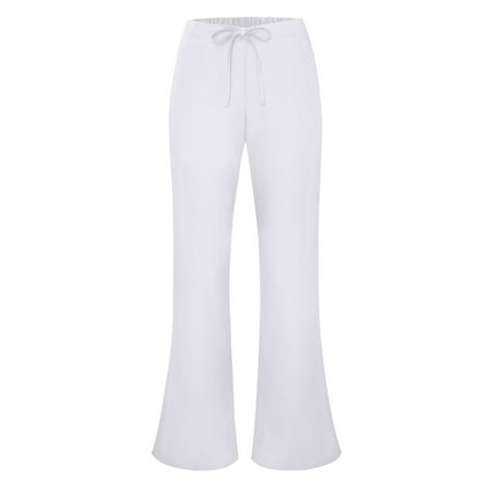 - Adar Universal Flare Leg Natural-Rise Drawstring Pants Petite - 507P - White - XL
