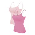thumbnail image 1 of 2PC Camisole Women's Chest Pad With Four Seasons Plus Size Modal Outer Wearing Base Beauty Back Top, 1 of 5