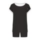 thumbnail image 4 of Pijama de cuello redondo y manga corta con estampado informal de moda para mujer con pantalones para el hogar Conjunto de top y pantalones de poliéster para mujer, 4 of 5