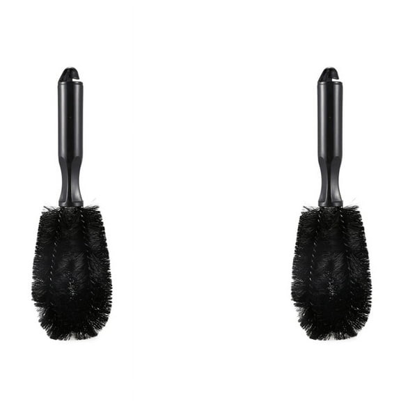 2X Black Truck Car Auto Wheel Tire Rim Brush Wash Cleaning Tool 10.6 Inch Long