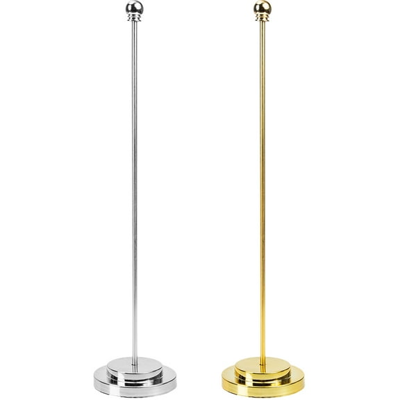 2Pcs Desktop Flagpole Sturdy Metal Flag Holders for Small Flags Assorted Colors