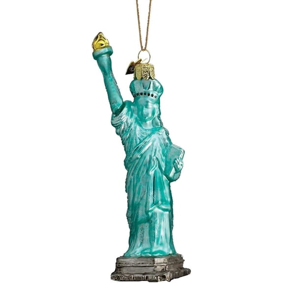 Kurt S. Adler Noble Gems Glass Statue of Liberty Ornament 5.5 Inch