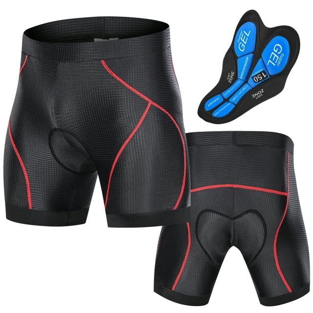 Corto Pantalones cortos acolchados para hombre Lixada Bike con agarres antideslizantes para la piern Tomshoo Corto