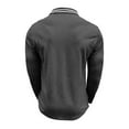 thumbnail image 2 of Homeyce Mens Long Sleeve Polo Shirts Button Down Contrast Collared Polo Shirts Casual Basic Lightweight Shirt Solid Color Long Sleeve Golf Shirt,Dark Gray XL, 2 of 3