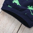 thumbnail image 4 of Ccpelsie Toddler Baby Boy Clothes Shorts Set Dinosaur Print Shirt Short Sleeve Button Down Top Solid Shorts Summer Outfit(Navy,1-2 Years), 4 of 8