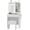 White, variant on Sunvasagoo Makeup Vanity Desk w/ LED Mirror & Charging Station, Dressing Table w/ Stool, Outlets, USB Ports for Bedroom