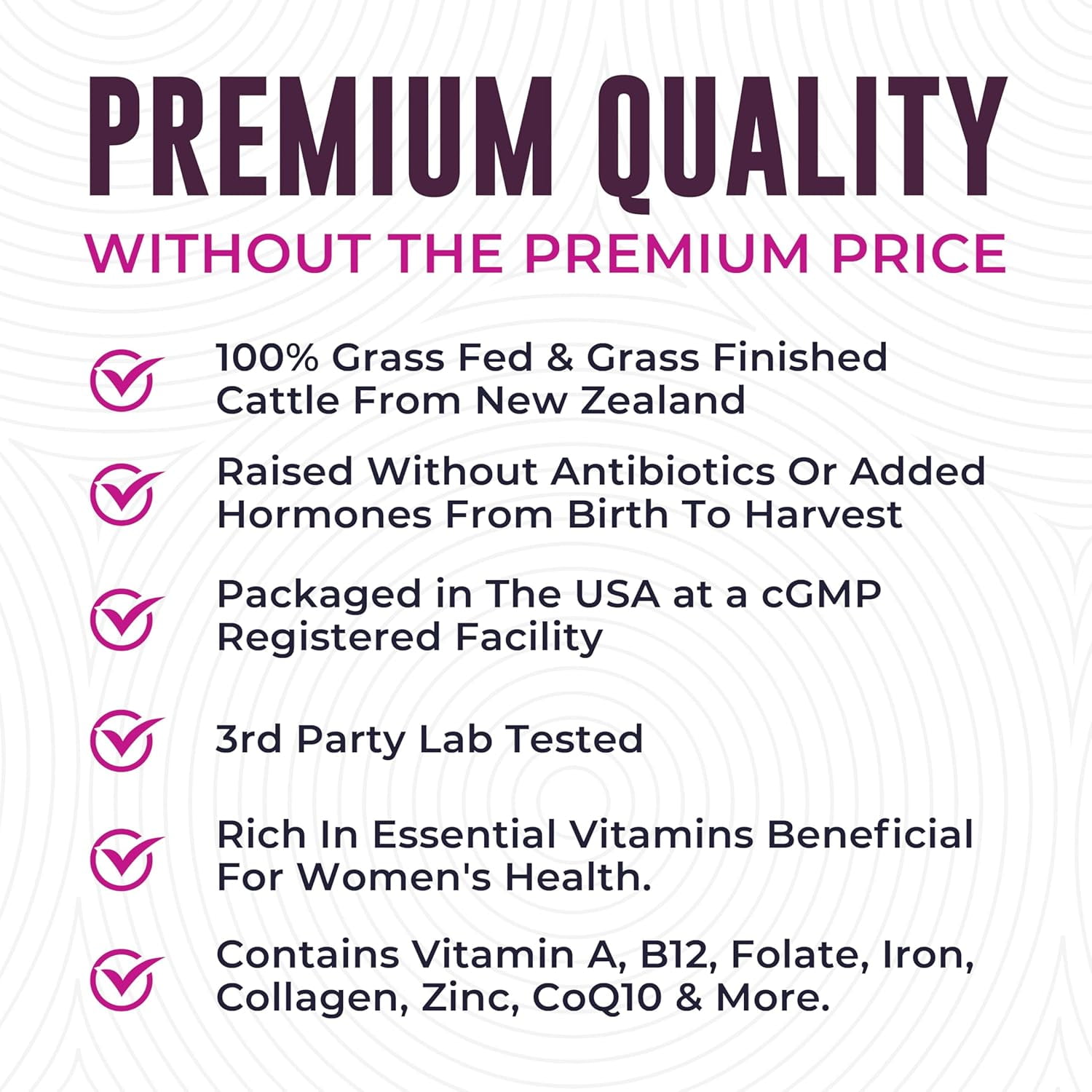 Left Coast Performance Beef Organ Supplement for Women, Unflavored, 120 Capsules