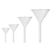 HOMEMAXS 4pcs Glassware Labware Analytical Chemistry Feeding Funnel Liquid for Labs