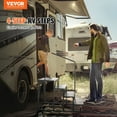 thumbnail image 3 of 4-Step RV Stairs, Heavy Duty Carbon Steel, 440LB Capacity, Non-Slip Steps w/Handrail, Safe Entry/Exit for RV Trailer Camper (Folding, Easy Install), 3 of 10