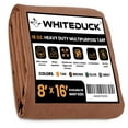 thumbnail image 3 of (2 pack) WHITEDUCK Brown 8'x16' 100% Canvas Tarp and Cover Waterproof Heavy Duty 18 oz w/Rustproof Grommets, 3 of 11