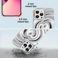 thumbnail image 3 of Compatible with 13 Pro Max Case，3D Love Water Ripple Pattern，Soft TPU Slim Shockproof Satin Glossy Cover for Girls Boys.(Silver), 3 of 6