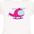thumbnail image 4 of Inktastic Helicopter Pink Girls Girls Long Sleeve Baby Bodysuit, 4 of 5