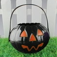 thumbnail image 2 of LHWEN Detachable Hallowee-n Pumpkin Bucket Foldable Home Decor Multiple Colors and Sizes Available Reusable PP Material for Festive Atmosphere 17.5x9.5cm, 2 of 3