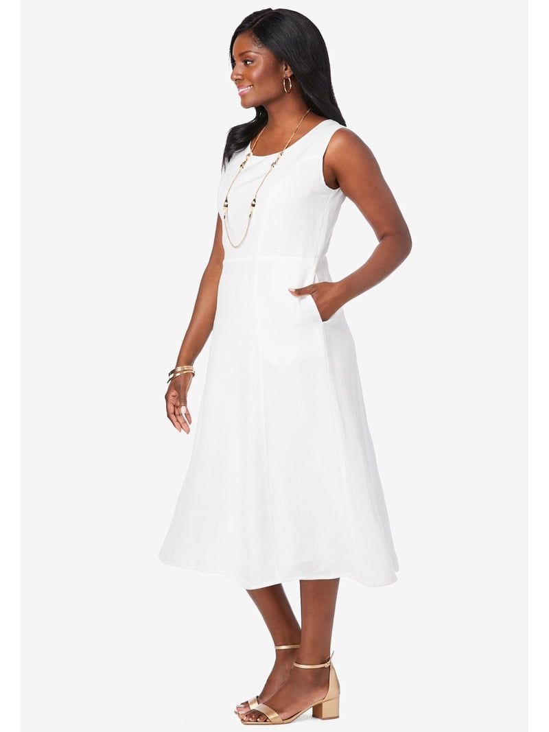 linen flare dress Venice Linen Flare Dress