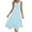 Light Blue, variant on Womens Casual Summer Midi Dress Sleeveless Boho Sundress Hankerchief Hem Midi Tank Dresses Beach Dress with Pocket