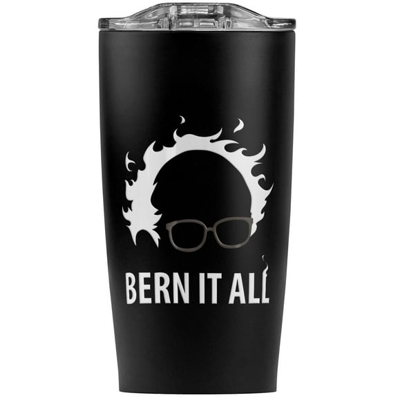 Bern It All Bernie Sanders Democrat Stainless Steel 20 oz Travel Tumbler, Vacuum Insulated & Double Wall with Leakproof Sliding Lid | Great for Coffee/Hot Drinks and Cold Beverages