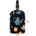 thumbnail image 6 of Square 2Pack PU Leather Vintage Teapot Cruise Luggage Tag with Privacy Cover and Name ID Tag for Travel Handbags Backpacks Luggage Tags, 6 of 6