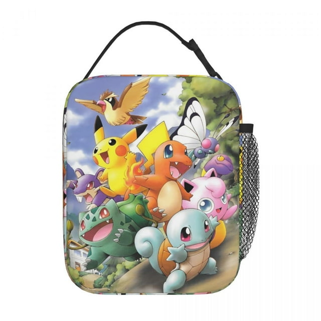 Pokemon Characters Cartoon Thermal Insulated Lunch Bags for School Portable Bento Box Cooler Thermal Lunch Box