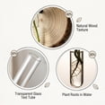 thumbnail image 4 of Wall Mounted Glass Planter, Natural Wood Slice Single Test Tube Hydroponic Vase, Hanging Plant Propagation Station for Indoor Home Decor and Office Wall Art Decoration, 4 of 6