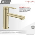 thumbnail image 6 of Stylish Single-Handle Brushed Gold Bathroom Faucet Height 6" B-108G, 6 of 12