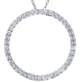 thumbnail image 1 of 1ct Diamond Circle Of Life Eternity Pendant 14K White Gold, 1 of 1