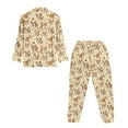 thumbnail image 5 of DISNIMO Pajama Sets for Women Corgi Print 2 Piece Long Sleeve Sleepwear Soft V Neck Tops and Long Pants Set Button Down Loungewear Nightwear, 5 of 7