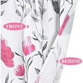 thumbnail image 6 of Alishomtll Kitchen Curtains Floral Print Tier Curtains Sets Light Filtering Small Window Drapes Rod Pocket ,26"Wx36"L,2 Panels,Hot Pink, 6 of 6