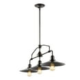 thumbnail image 2 of JONATHAN Y Cade 38.5" 3-Light Industrial Farmhouse Iron Linear LED Pendant, Oil Rubbed Bronze/Clear, 2 of 9