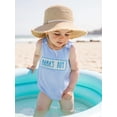 thumbnail image 5 of BemeyourBBs Newborn Baby Boy Mothers Day Outfit Summer Bubble Romper Overalls Mama's Boy Letter Embroidery Plaid Print Sleeveless Round Neck Jumpsuit Playsuit Bodysuit, 5 of 9