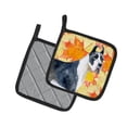 thumbnail image 2 of Caroline's Treasures Harlequin Great Dane Fall Pair of Pot Holders, 2 of 2
