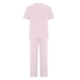 thumbnail image 6 of Scrubs Women Set Deals Items Kojanyu Women's Short Sleeved Solid Color Pocket Protective Suit Sets Pink (XXXL), 6 of 9
