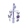 thumbnail image 5 of Bacati - Watercolor Flowers Purple Gray Musical Baby Crib Mobile, 5 of 9