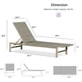 thumbnail image 2 of PURPLE LEAF Patio Chaise Lounge Rattan Chair Outdoor Pool Adjustable Recliner Wicker Lounger for Outside Woven Furniture Tanning Poolside Lounger Slate ，Light Brown, 2 of 6