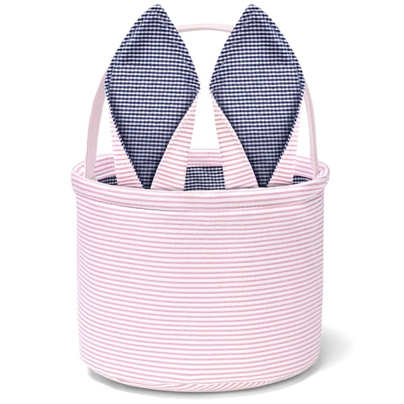 Easter Basket, Easter Bunny Baskets for Kids with Cute Rabbit Ears Stripe, Easter Gift Baskets