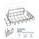 thumbnail image 4 of Bewildely Jabonera de acero inoxidable sin perforaciones Caja de jabón montada en la pared en la cocina del baño Juegos de accesorios de baño No.2 Bewildely HA024676-02, 4 of 6